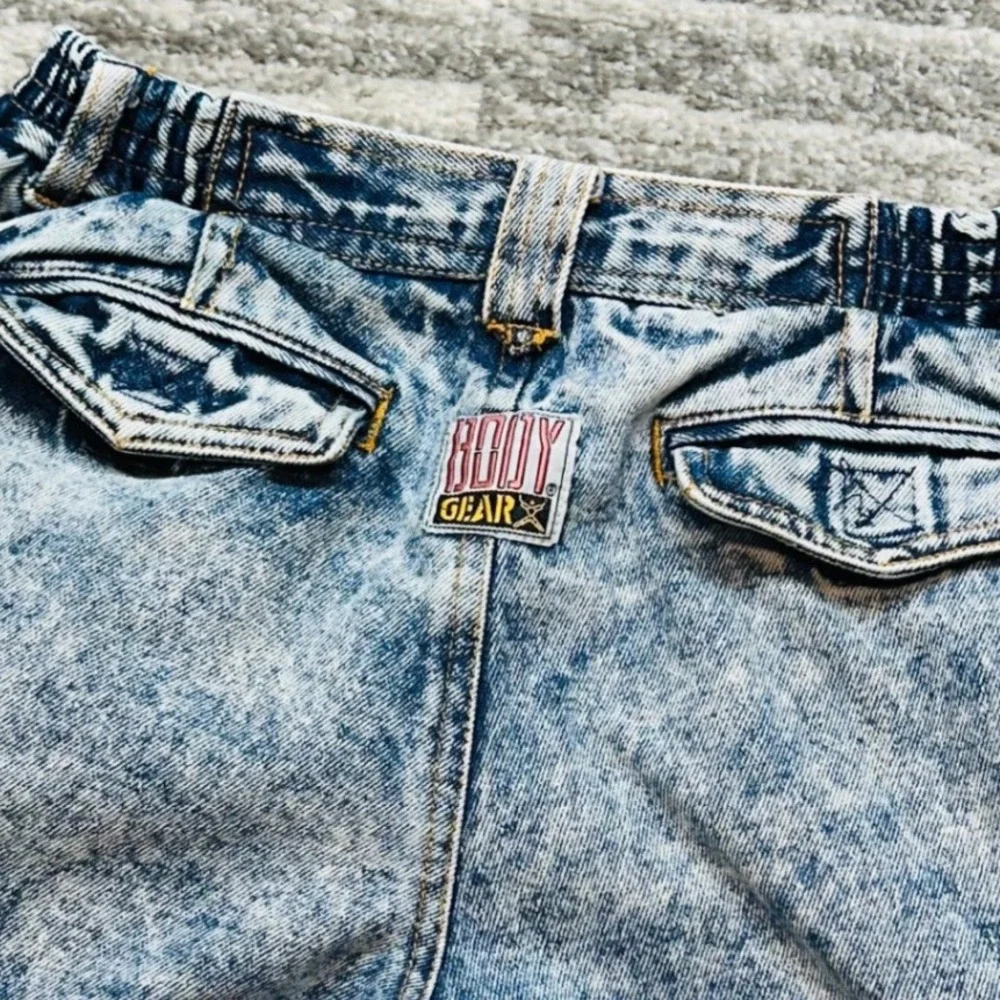 Body Gear Cargo Jeans Kids 8 Blue Acid Wash Vintage Baggy Streetwear Denim‎